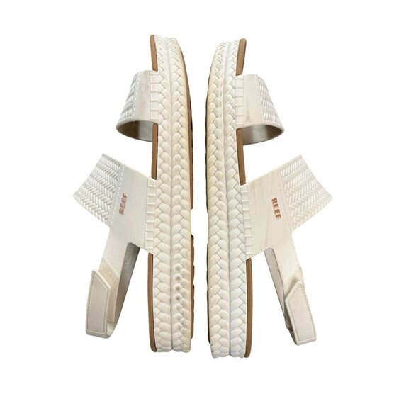 Reef Womens Cushion Vista Summer Sandals White Size 10 PVC-Free Lightweight - Picture 1 of 7